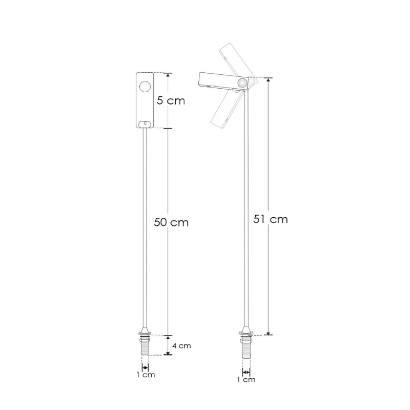 Luminaria Empotrar Mini Poste 3W Blanco Neutro 4100K - Wattko